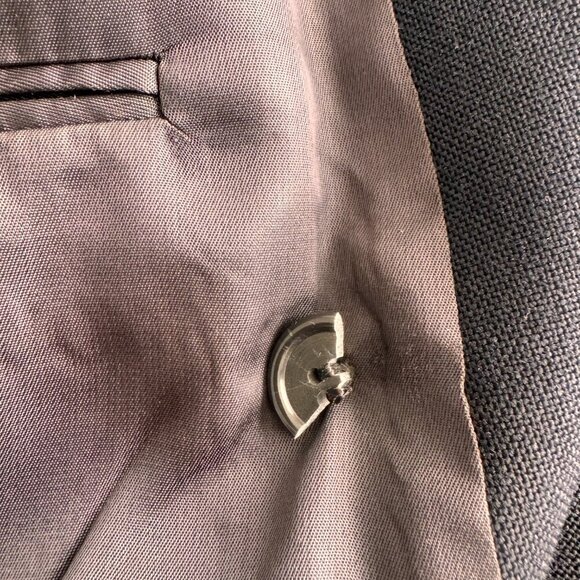 Vintage Christian Dior Monsieur Wool/Mohair Sport Coat Blazer Navy - Picture 7 of 12